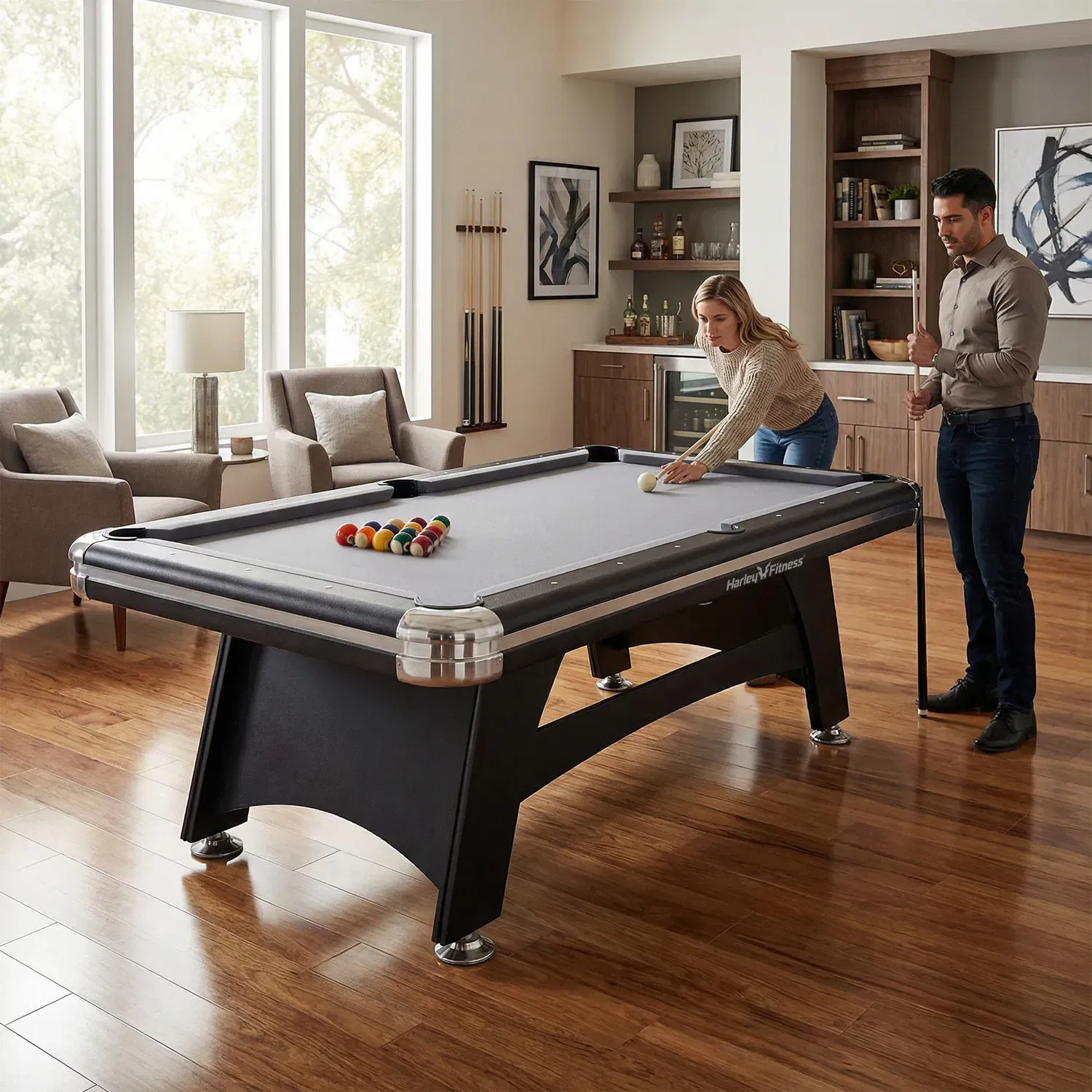 Harley Fitness Game Room 7FT Pool Table 