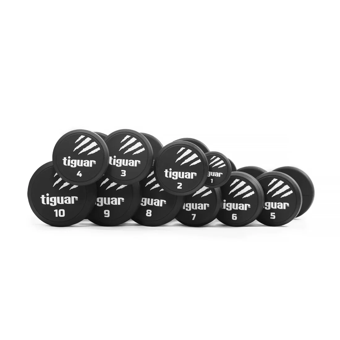 Tiguar PU Round Dumbbells 1 – 10 kg (set)
