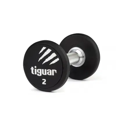 Tiguar PU Round Dumbbell - Single - 2 Kg