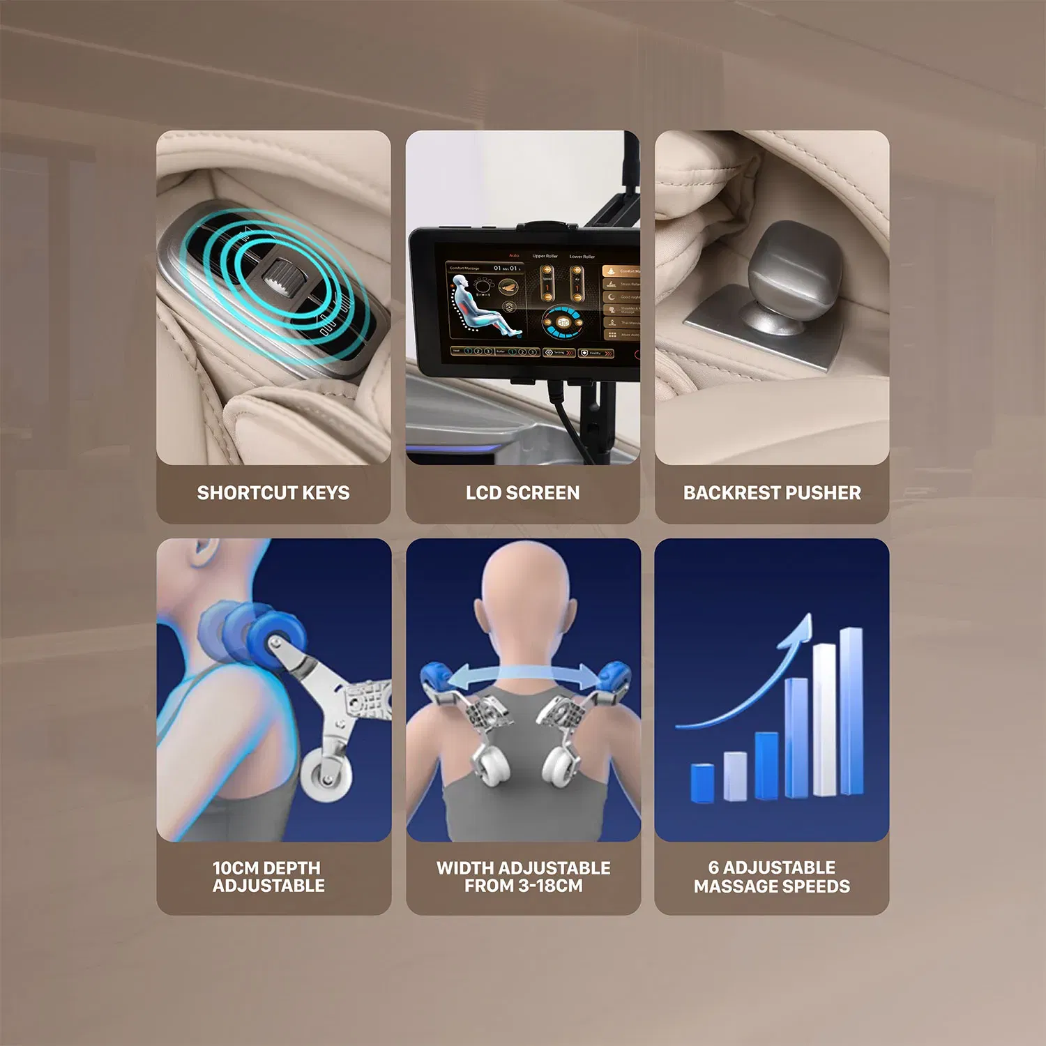 نوريست كرسي تدليك الجسم الكامل Titan Ai Master Stretching - Brown