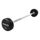 TKO Fixed Straight Bar (Rubber) - 20 - 110lbs