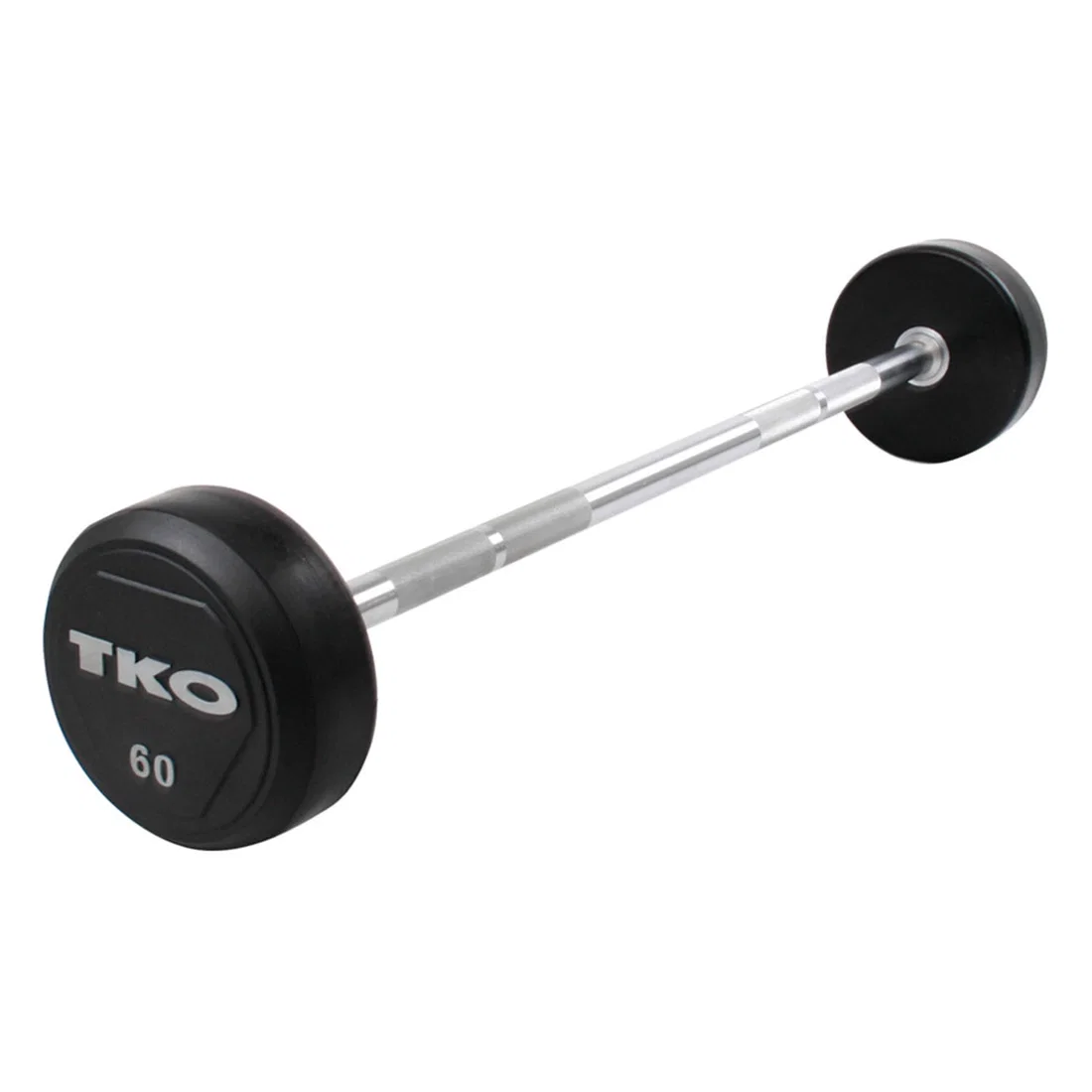 TKO Fixed Straight Bar (Rubber) - 20 - 110lbs