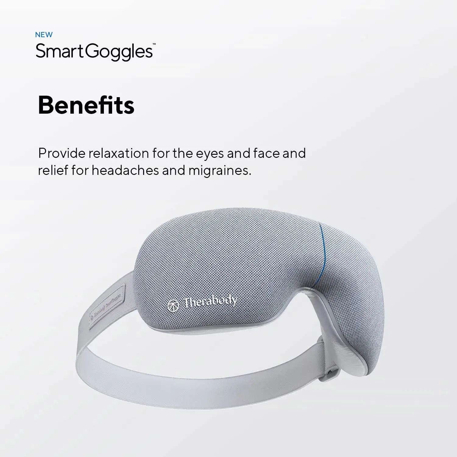 Therabody SmartGoggles White Therapeutic Smart Eye Mask and Massager