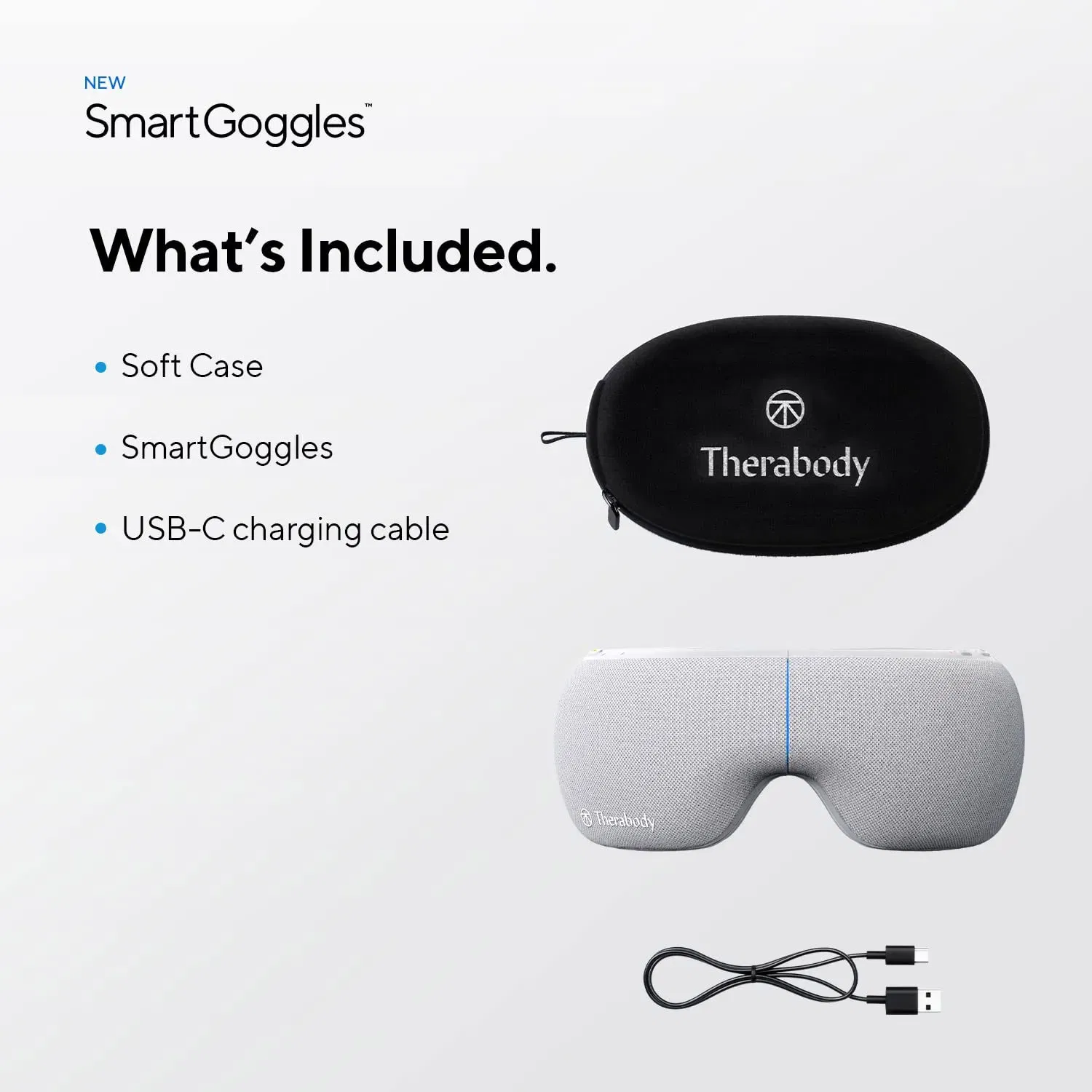 Therabody SmartGoggles White Therapeutic Smart Eye Mask and Massager