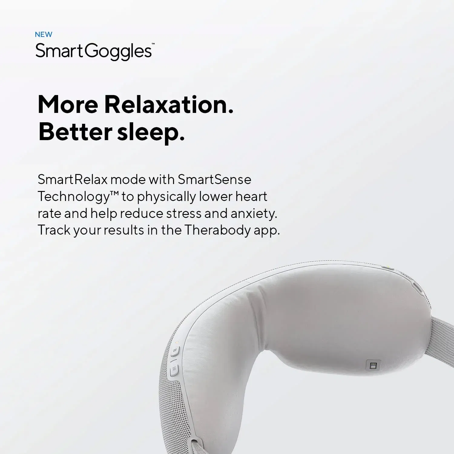 Therabody SmartGoggles White Therapeutic Smart Eye Mask and Massager