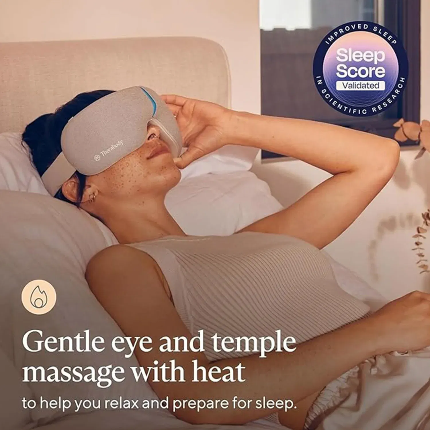 Therabody SmartGoggles White Therapeutic Smart Eye Mask and Massager