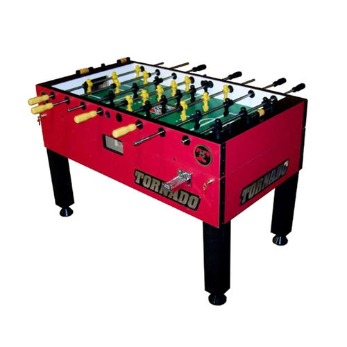 Generic Tornado Platinum Coin Operated Tour Edition Foosball Table – Crimson Red