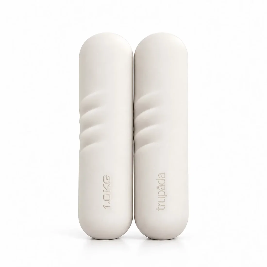 Trupada Silicone Dumbbell Pair - Cream - 1 Kg