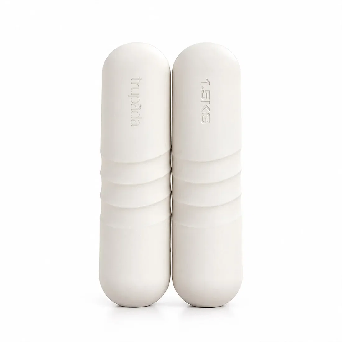 Trupada Silicone Dumbbell Pair - Cream - 1.5 Kg