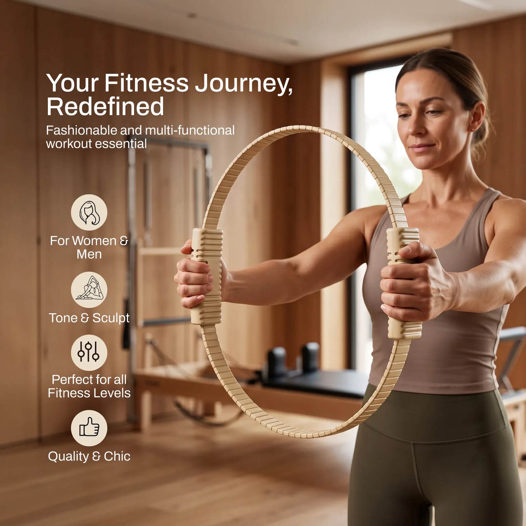 Pilates resistance training with Trupada Silicone Rubber Pilates Circle