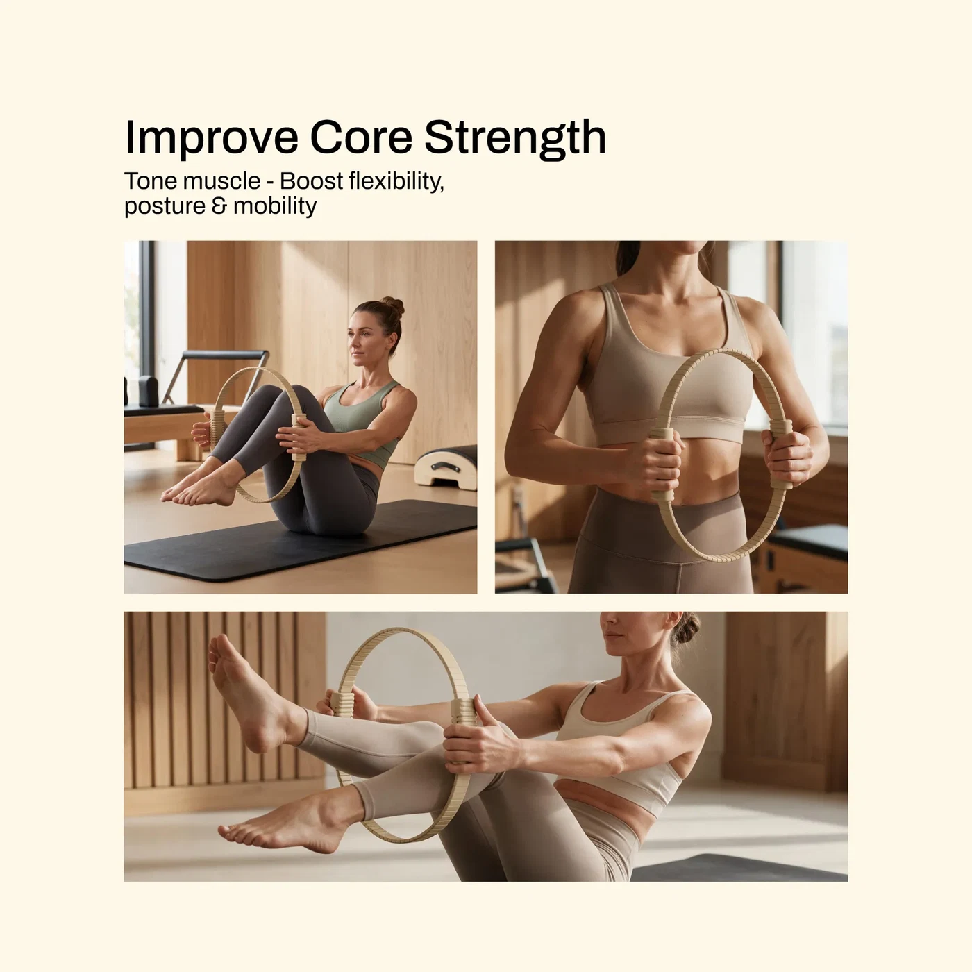 Core strength exercises using Trupada Pilates Circle
