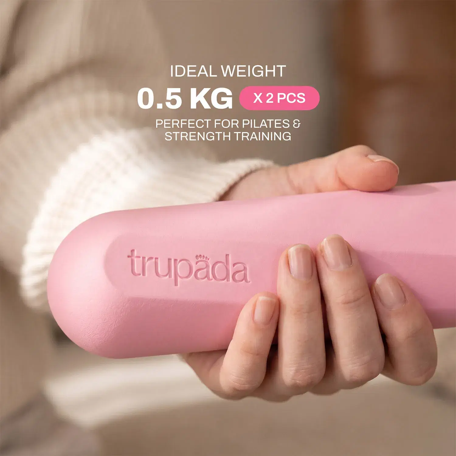 Trupada Pink 0.5 Kg Dumbbell Pair