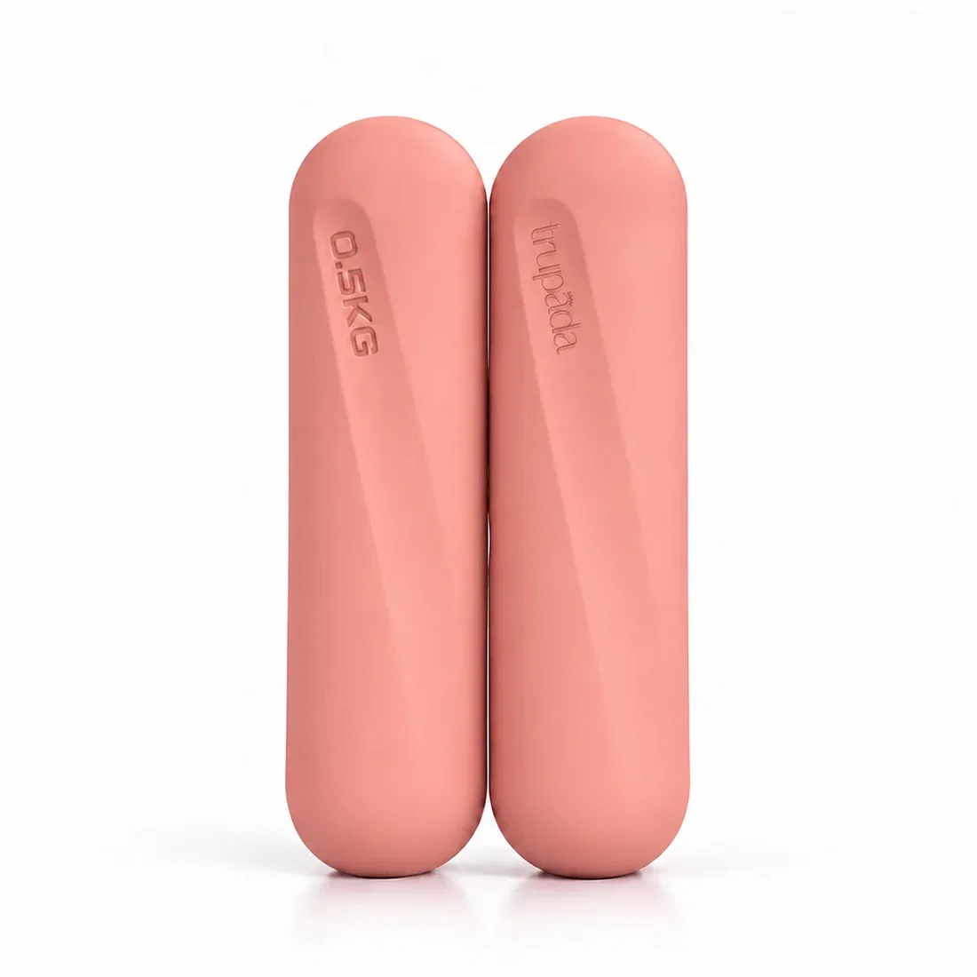 Trupada Silicone Capsule Dumbbell 0.5kg Pair - Peachy Pink 