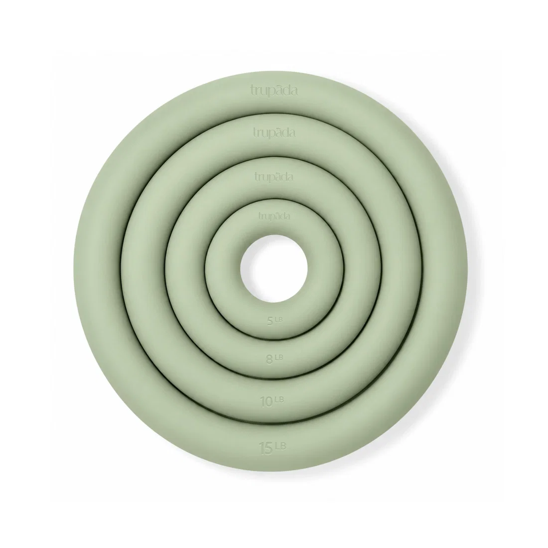 Trupada Silicone Weighted Ring Set (5LB/8LB/10LB/15LB) - Sage Green