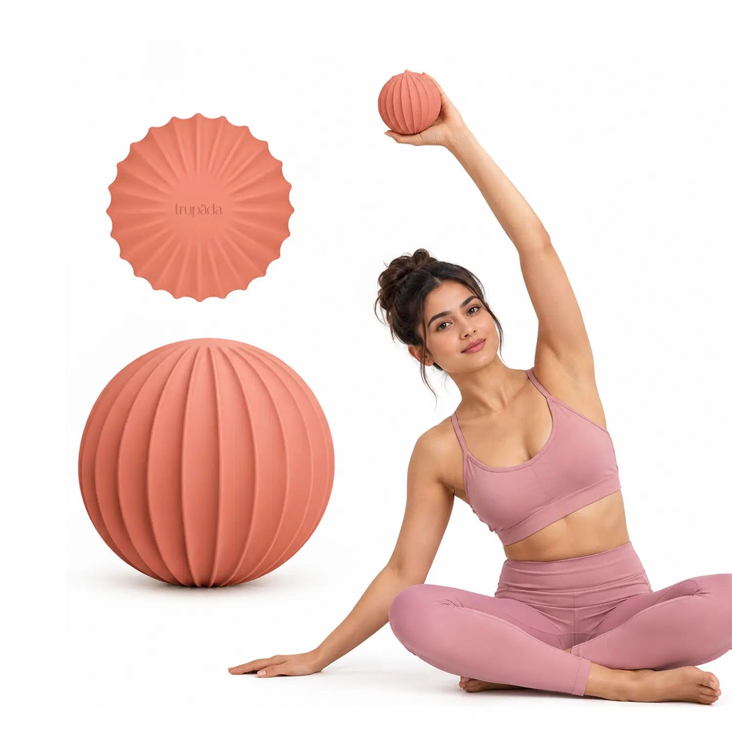 Woman using Trupada Silicone Weighted Ball