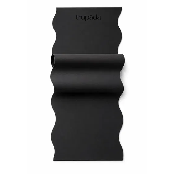 Black Trupada wavy PU yoga mat