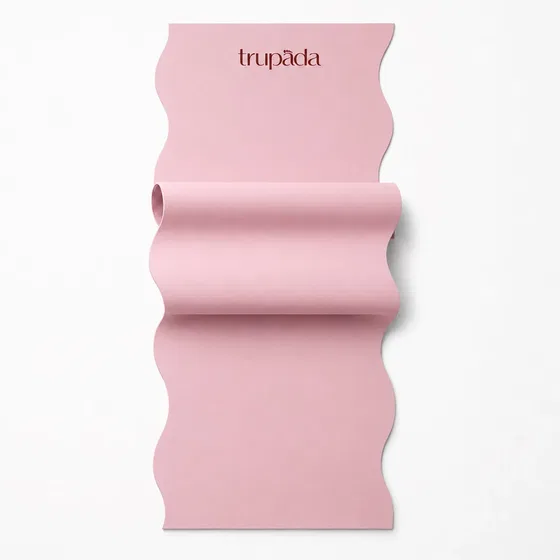 Pink Trupada wavy PU yoga mat