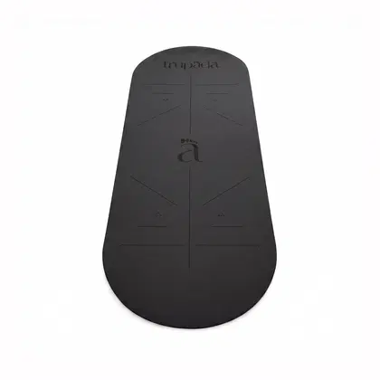 تروبادا حصيرة يوغا من البولي يوريثان (PU) بسماكة 5 مم - بيضاوية - Black
