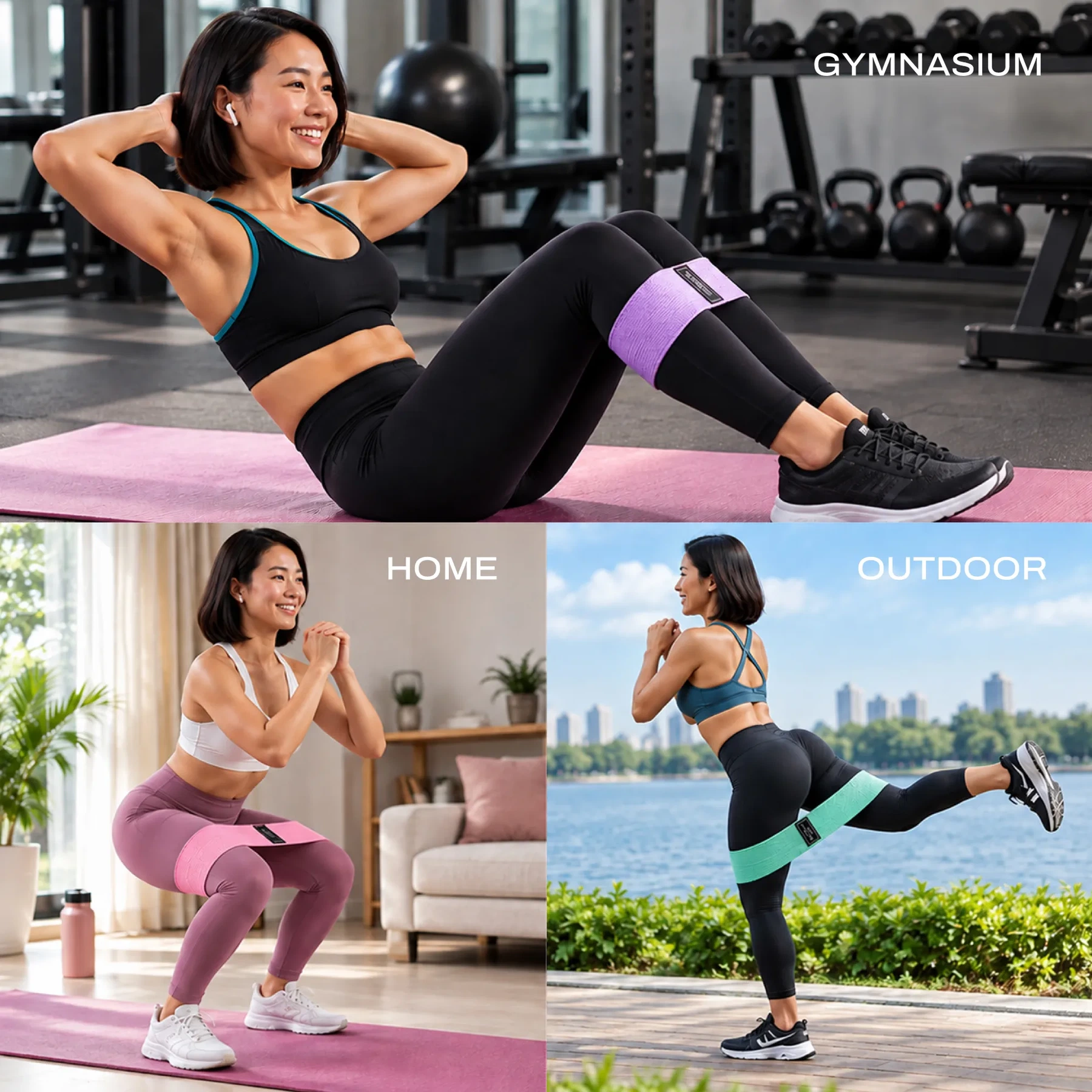 Trupada Fabric Resistance Bands home gym and outdoor training