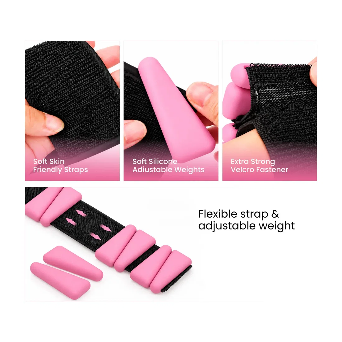 Trupada Triangle Silicone Wrist Weights Adjustable Design