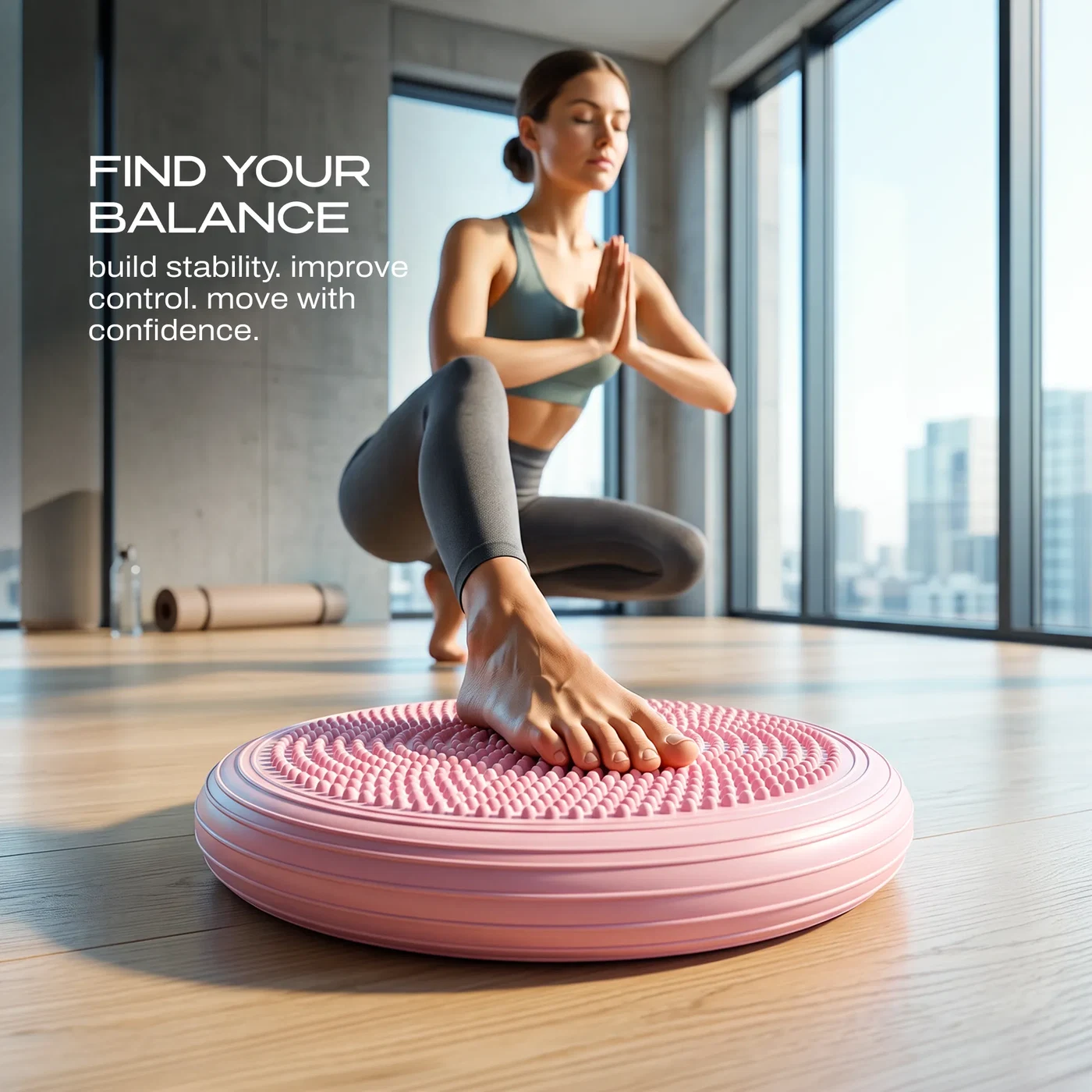 Balance exercise using Trupada PVC Balance Pad