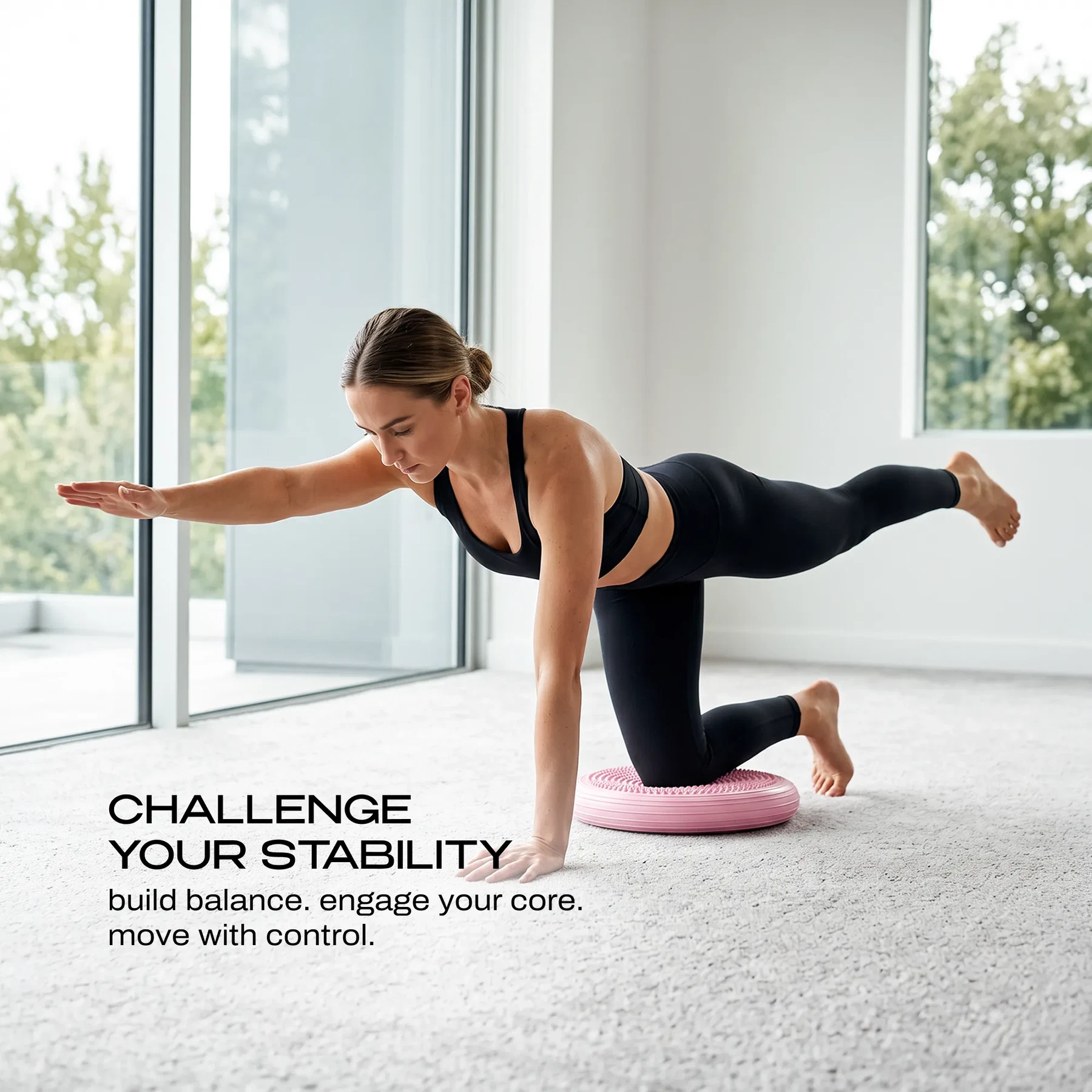 Stability training with Trupada PVC Balance Pad