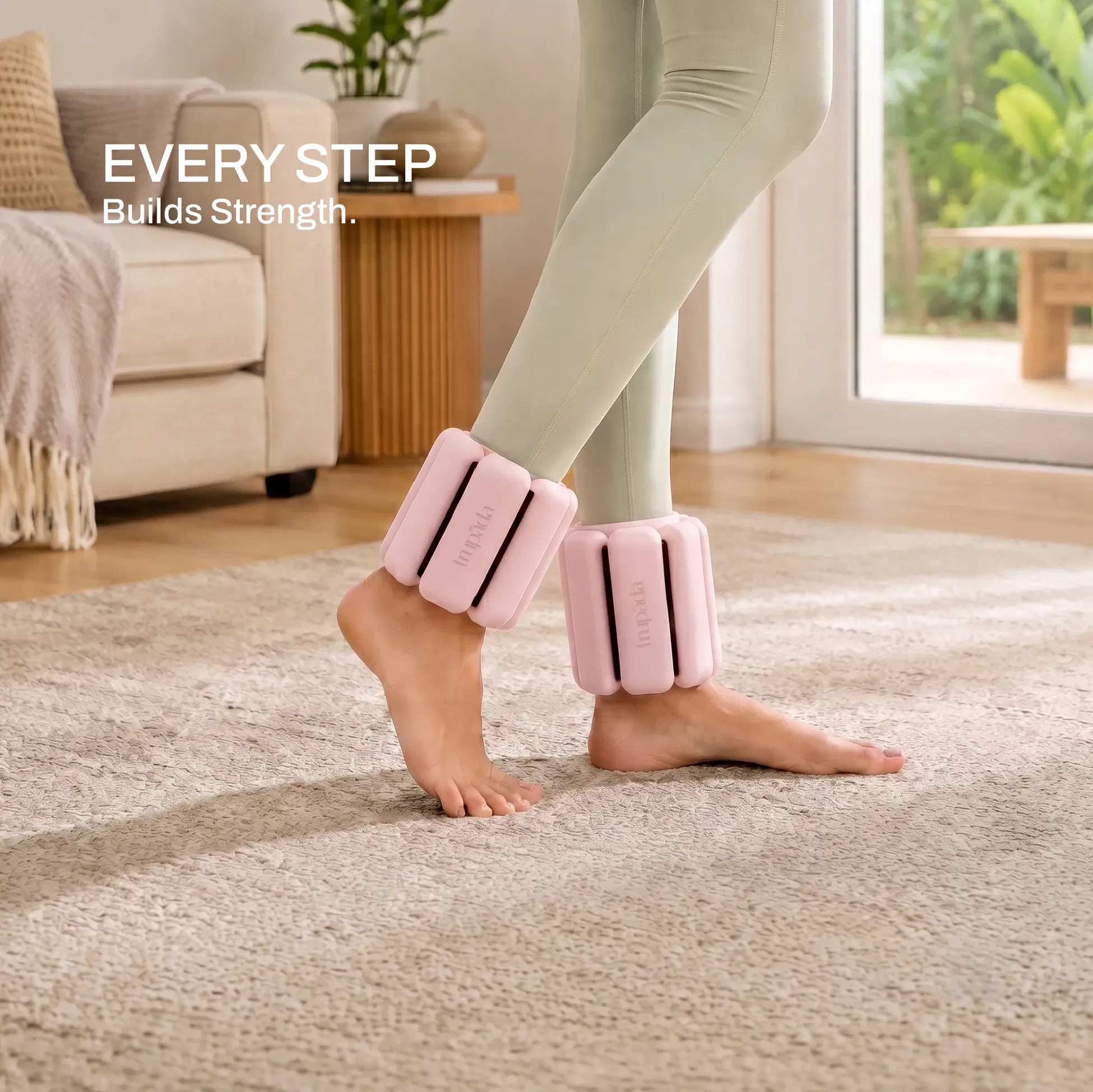 Trupada Silicone Ankle Weights (Pair) - Pink - 2 LB