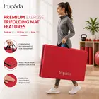 Trupada Folding Gymnastics Mat (3 Fold) - Red