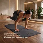 تروبادا حصيرة يوغا من البولي يوريثان (PU) بسماكة 5 مم – تصميم شبه بيضاوي - Black