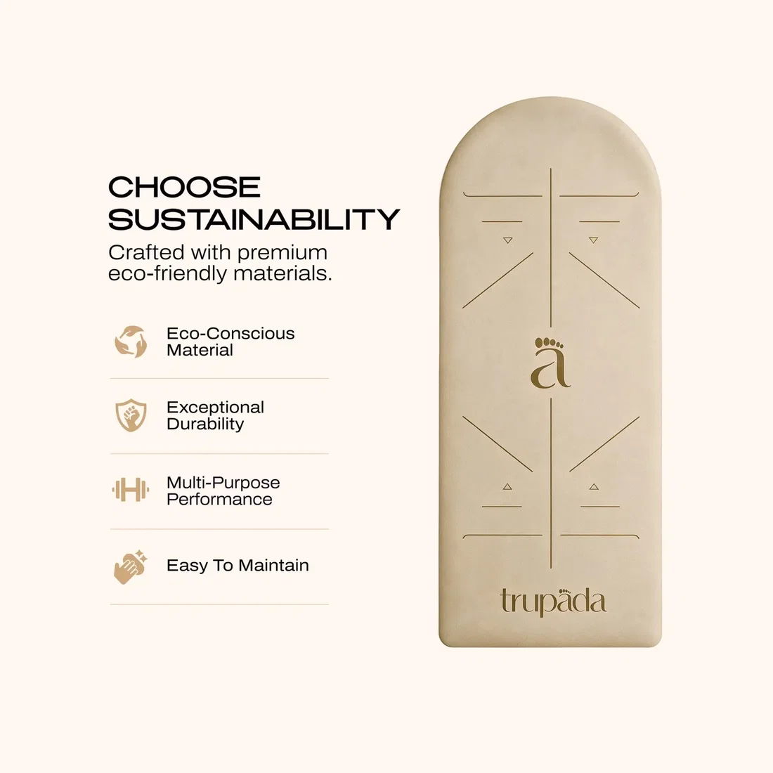 Trupada Semi-Elliptical Yoga Mat