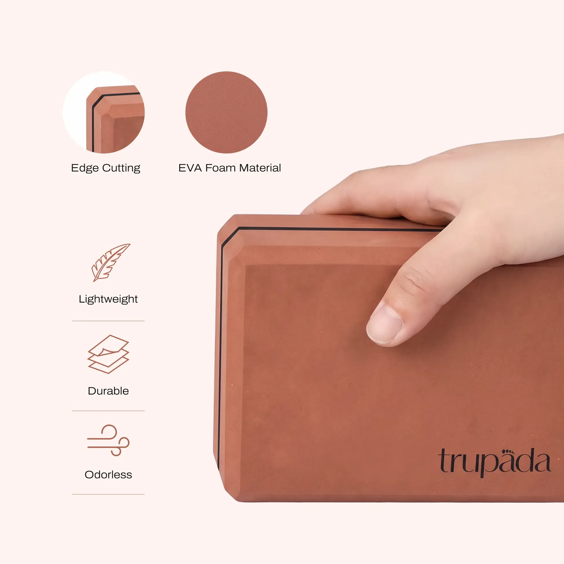 Trupada EVA Yoga Block material and construction