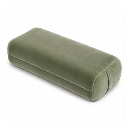 Trupada Velvet Yoga Bolster / Yoga Pillow - Green