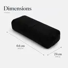 Trupada Suede Yoga Bolster / Yoga Pillow - Black