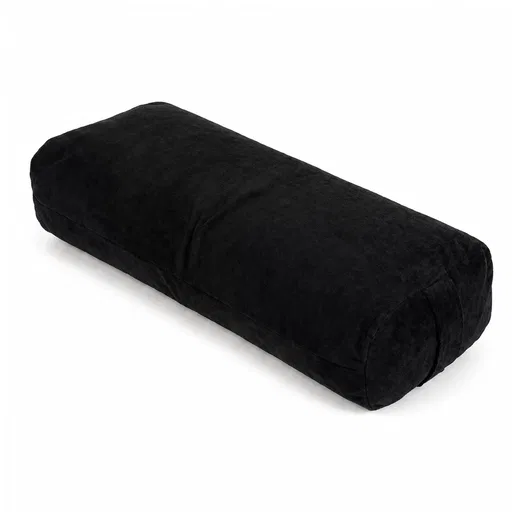 Trupada suede yoga bolster in Black