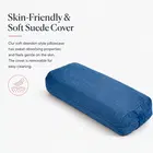 Trupada Suede Yoga Bolster / Yoga Pillow - Blue