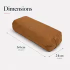 Trupada Suede Yoga Bolster / Yoga Pillow - Brown