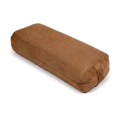 Trupada Suede Yoga Bolster / Yoga Pillow - Brown