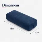 Trupada Suede Yoga Bolster / Yoga Pillow - Dark Blue