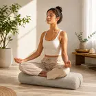 Trupada Suede Yoga Bolster / Yoga Pillow - Grey