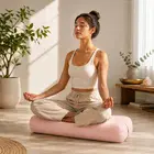 Trupada Suede Yoga Bolster / Yoga Pillow - Light Pink