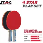 Stag Stag 4 Star Table Tennis Playset| 2 Racquets and 3 Balls