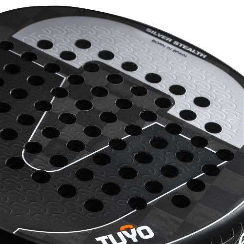 Tuyo Silver Stealth Padel Racket for attacking players