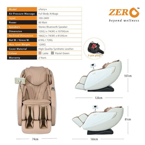 Zero U Fairy Plus Fixed Roller Massage Chair