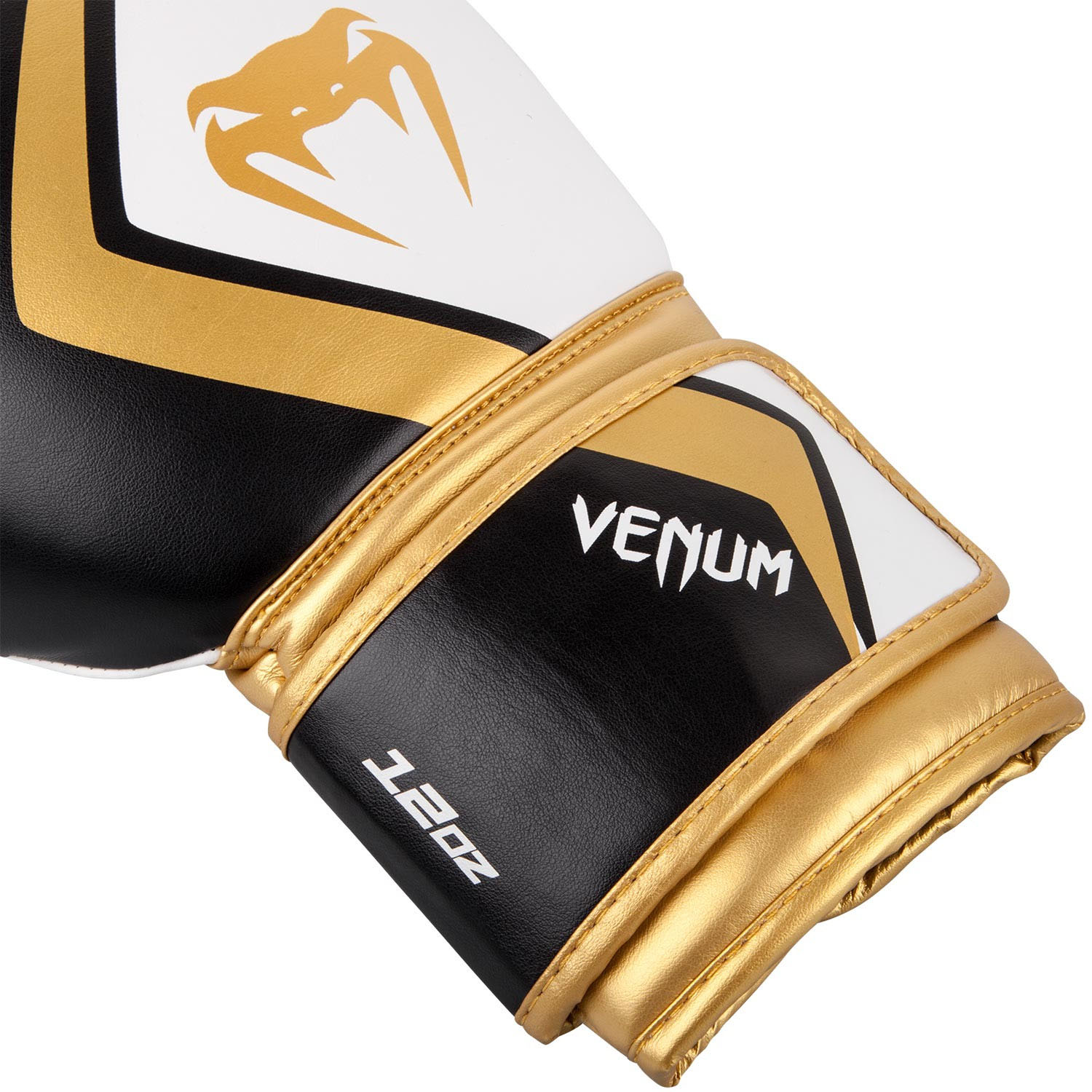 Venum Contender 2.0 Boxing Gloves - Black-White-Gold - 8Oz
