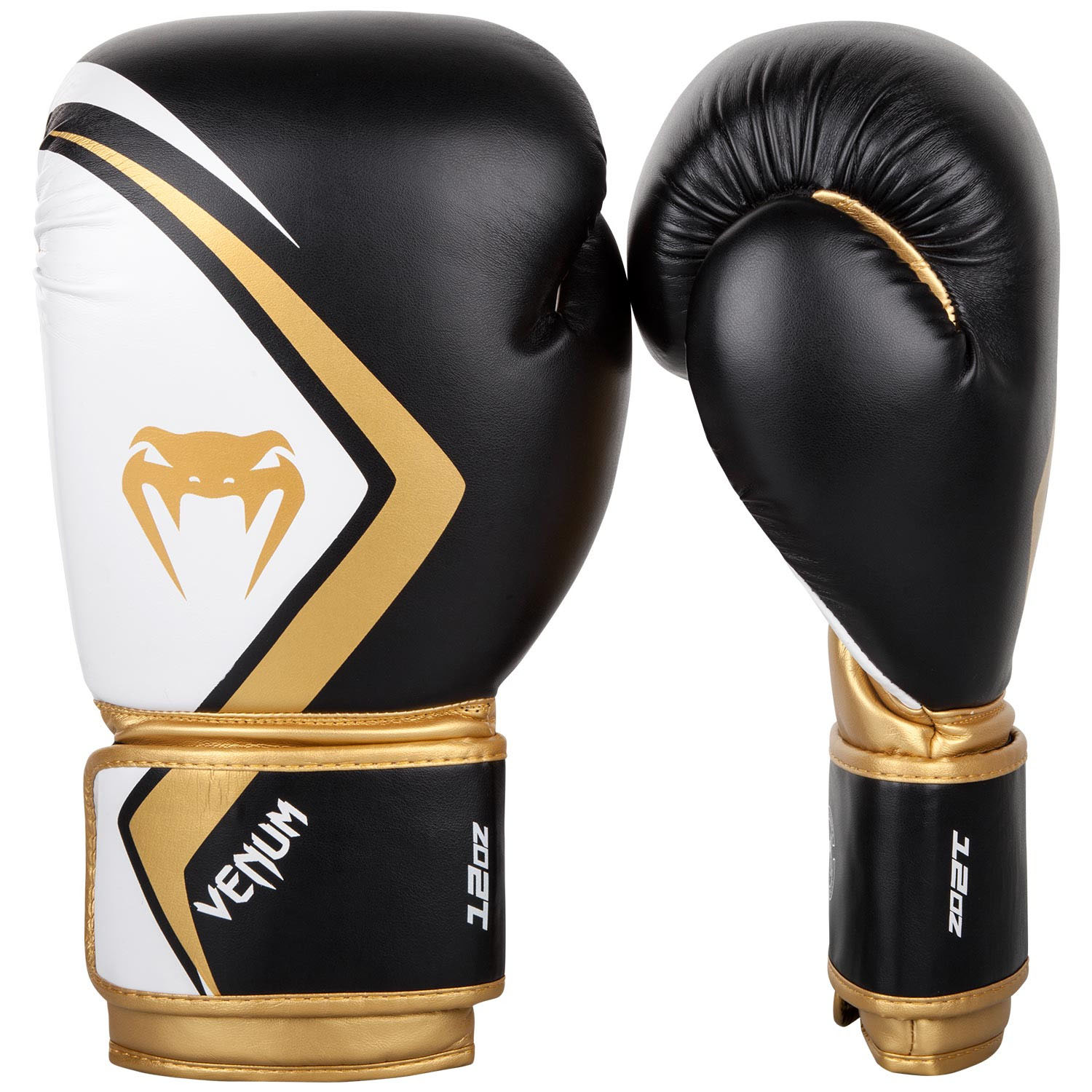 Venum Contender 2.0 Boxing Gloves - Black-White-Gold - 8Oz