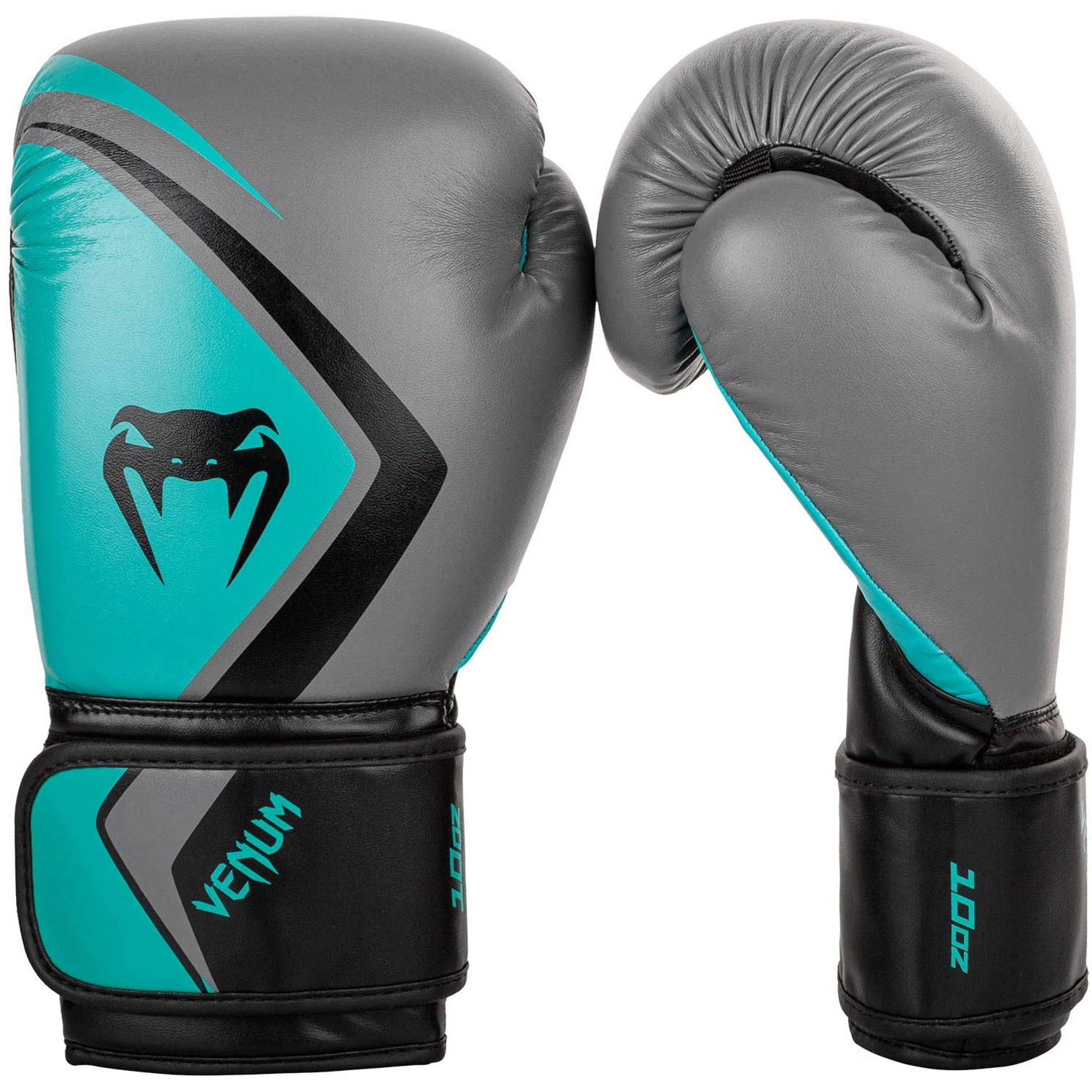 Venum Contender 2.0 Boxing Gloves - Grey-Turquoise-Black - 14Oz