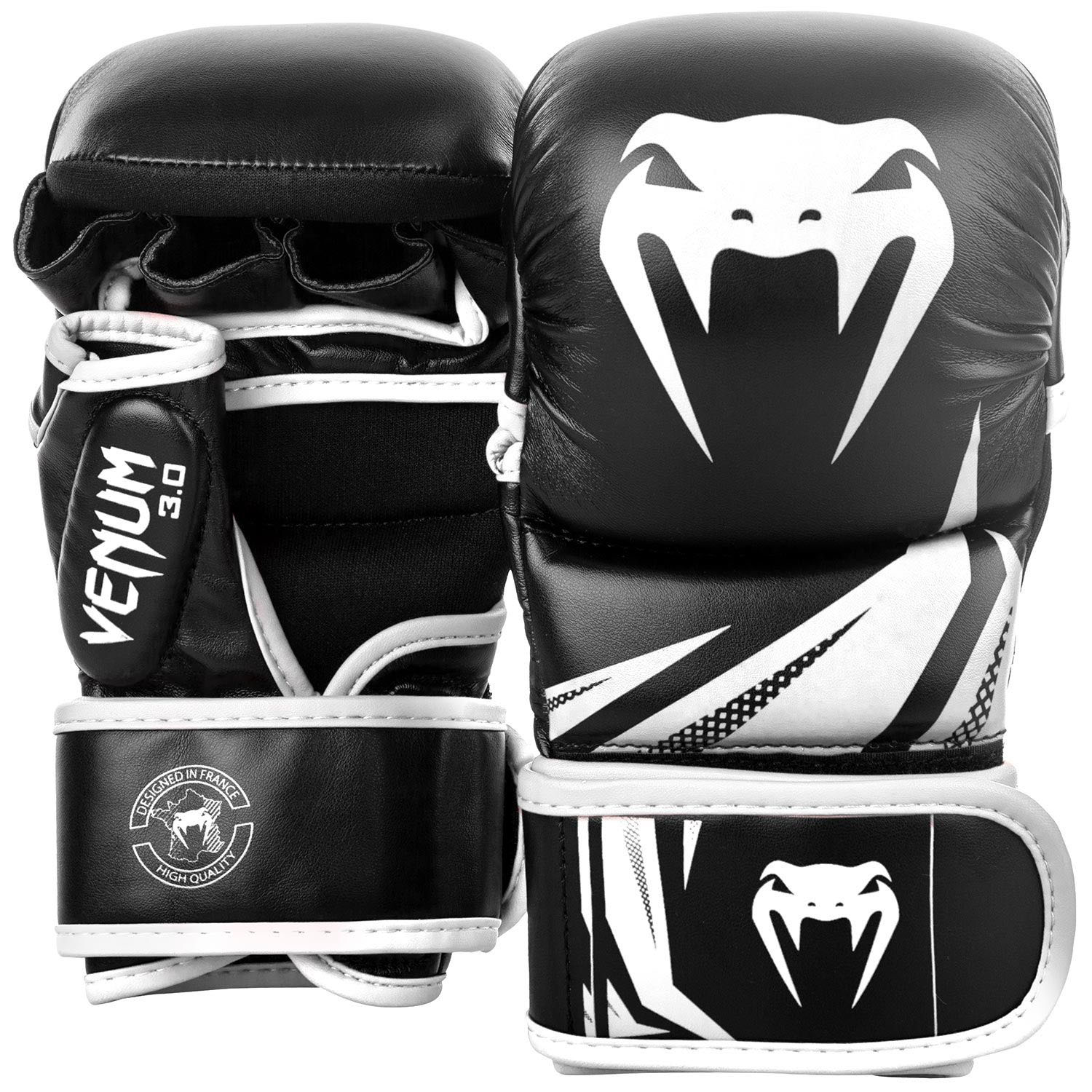 Venum Challenger 3.0 MMA Sparring Gloves - Black-White - S/M