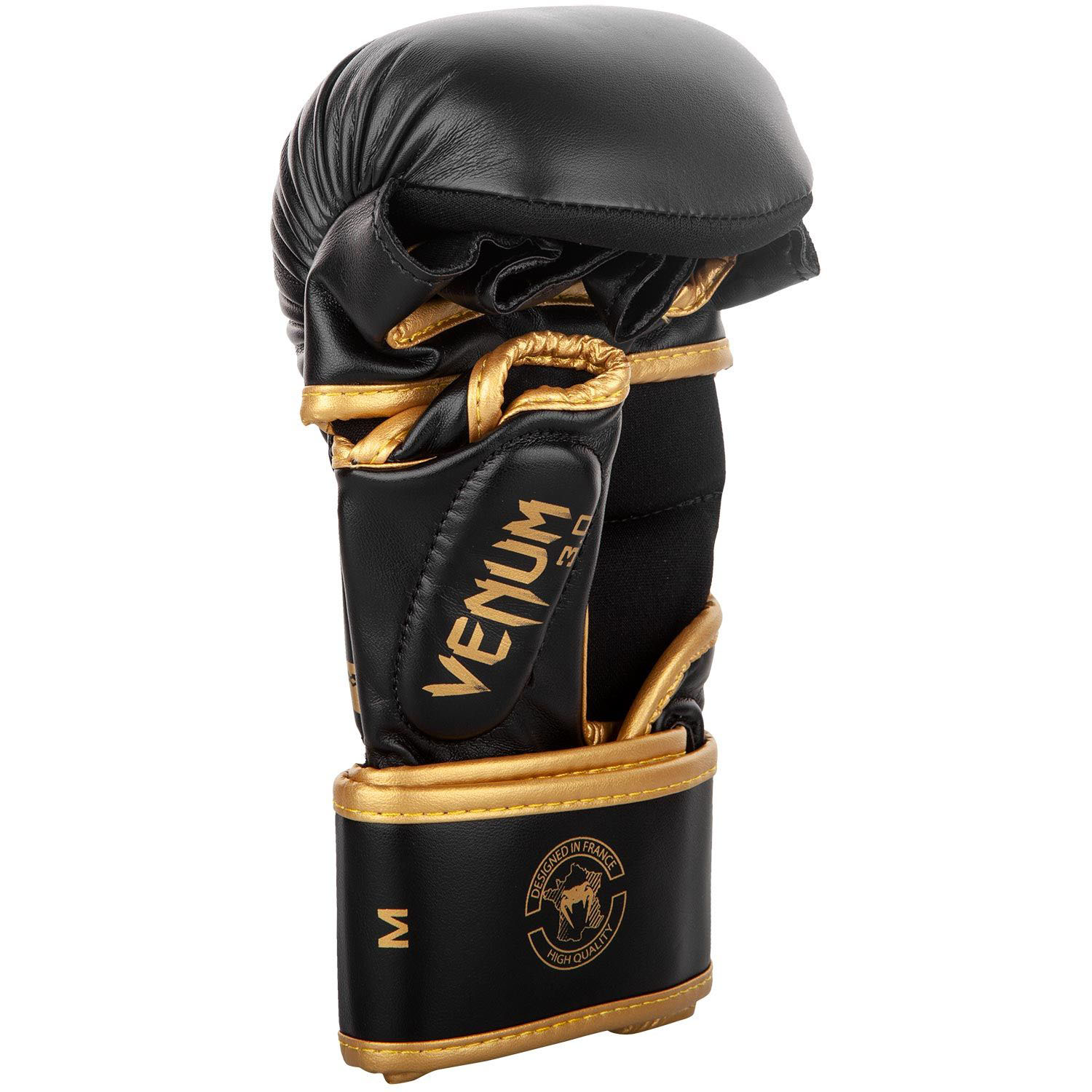 Venum Challenger 3.0 MMA Sparring Gloves - Black-Gold - M