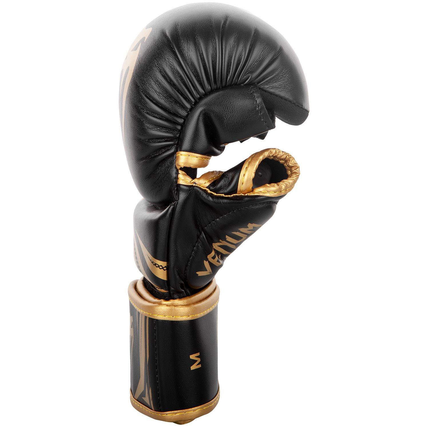 Venum Challenger 3.0 MMA Sparring Gloves - Black-Gold - S/M