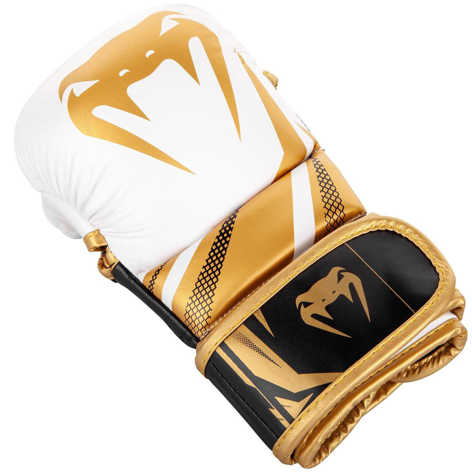Venum Challenger 3.0 MMA Sparring Gloves - White-Black-Gold - L/XL